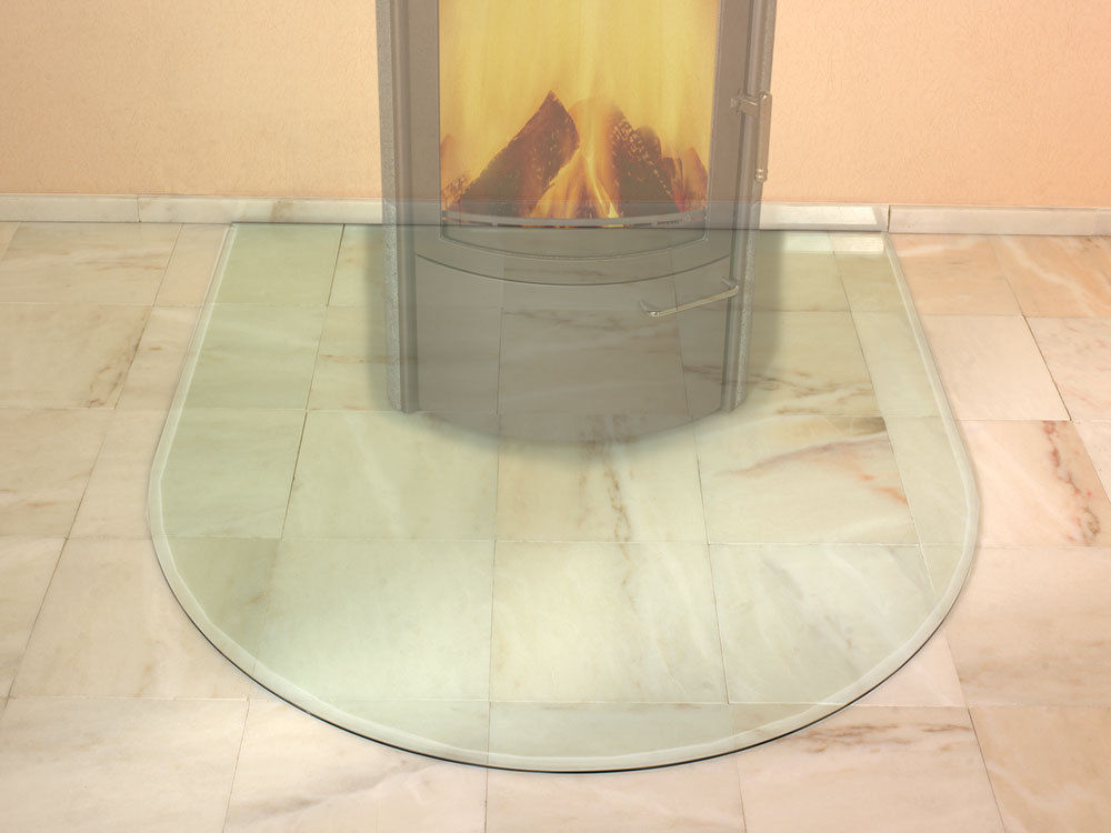 Funkenschutzplatte Für Kamin ⌀70 Cm - Hitzeschutz Mit Marmor Design